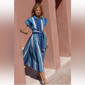 Oliphant Blue Striped Women's Dress